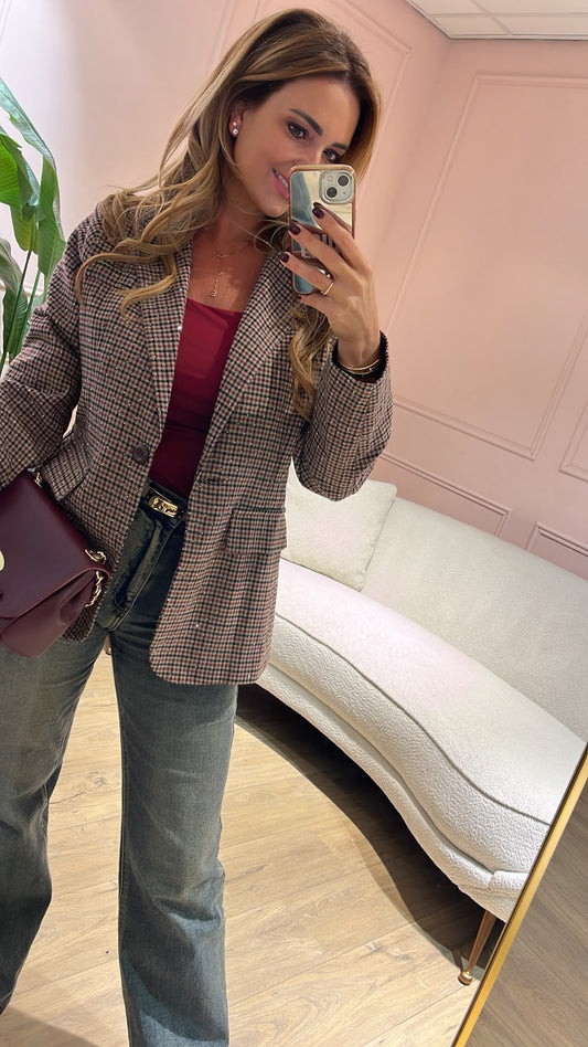 Chloé Sparkle Blazer - bordeaux