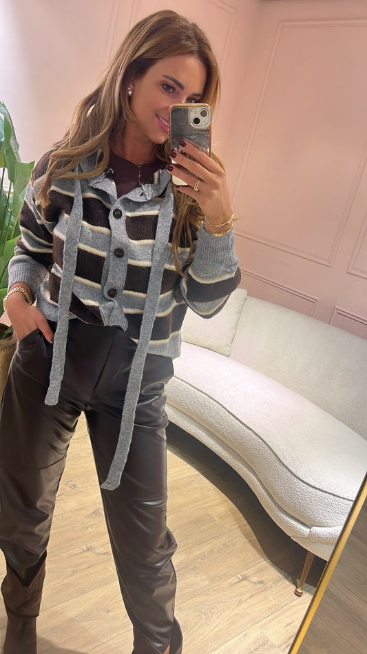 Luna Stripe Capuchon Vest