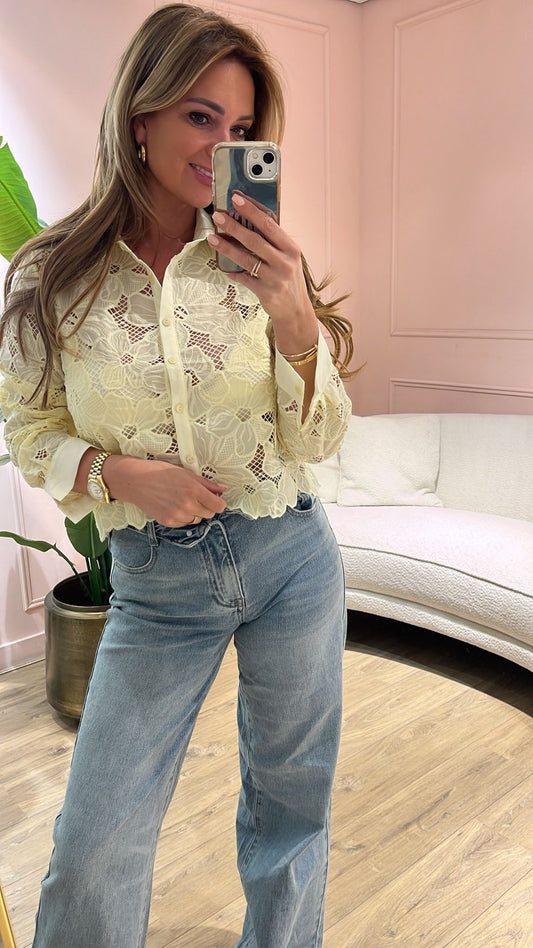 Livia Lace Blouse - geel