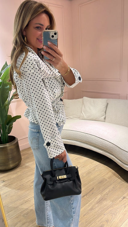 Paris Polka Trench - wit 🤍