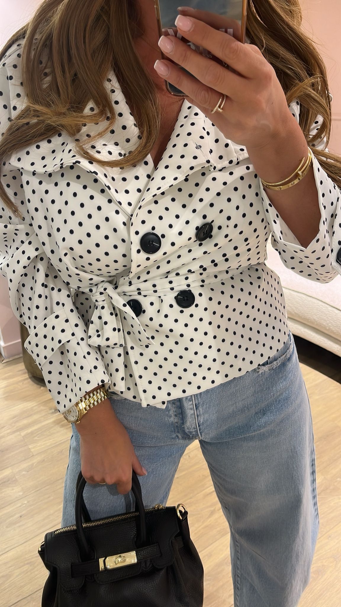 Paris Polka Trench - wit 🤍