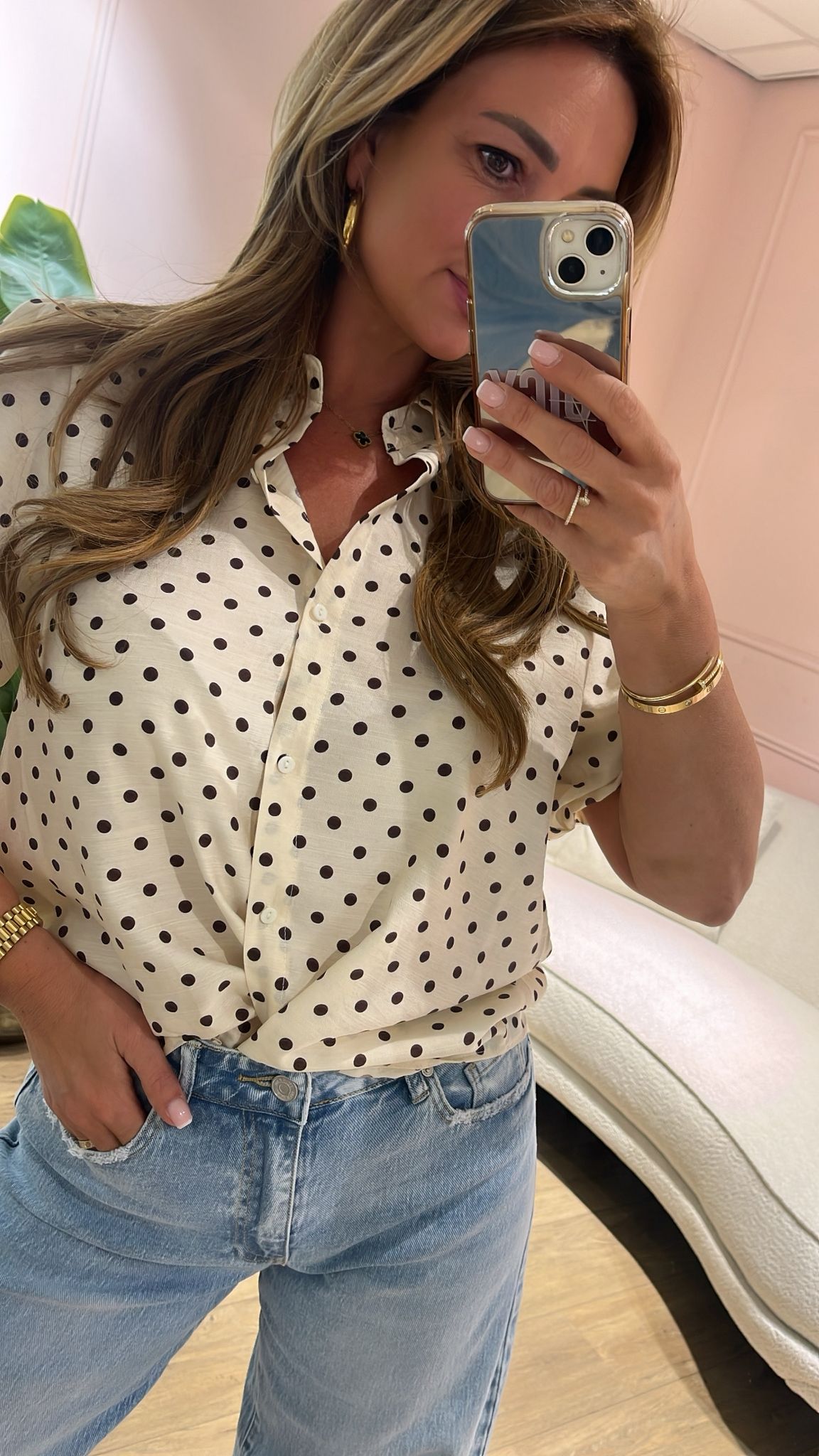 Monaco Dot Blouse