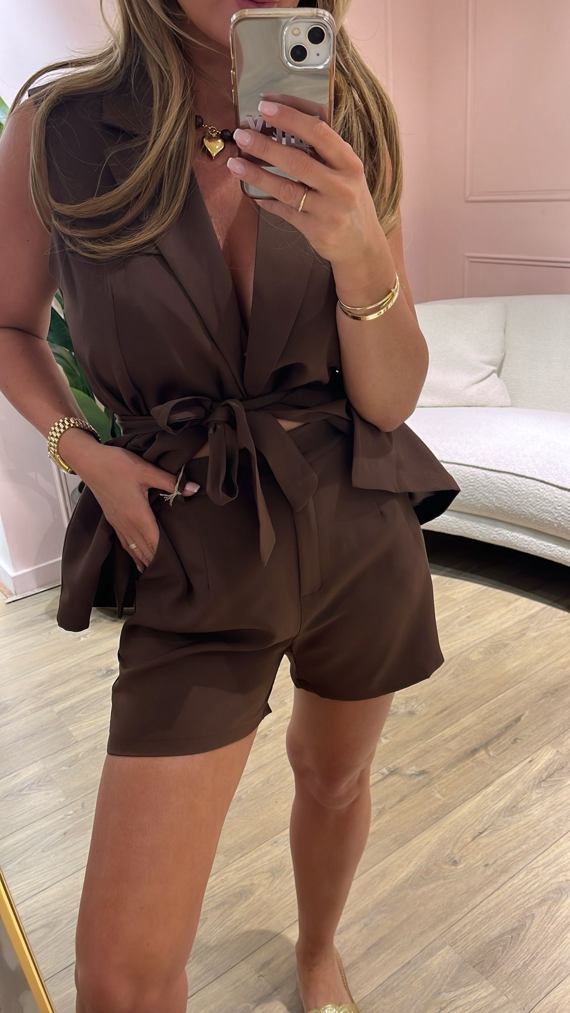 Belle Short - chocoladebruin