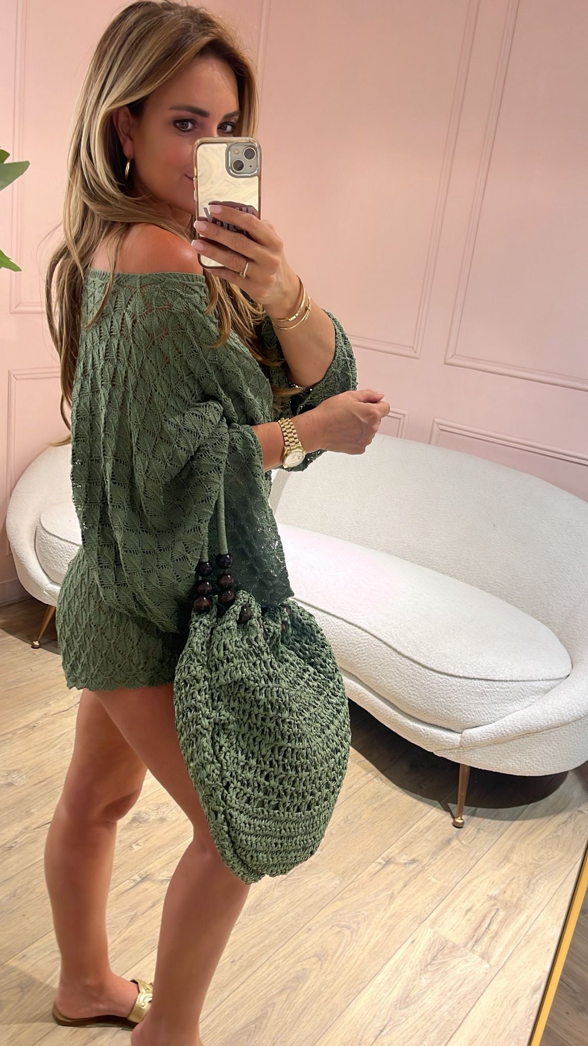 Ibiza Crochet Set - olijfgroen