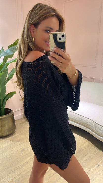 Ibiza Crochet Set - zwart