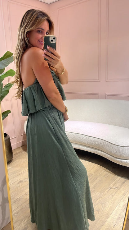 Boho Two Piece Set - olijfgroen