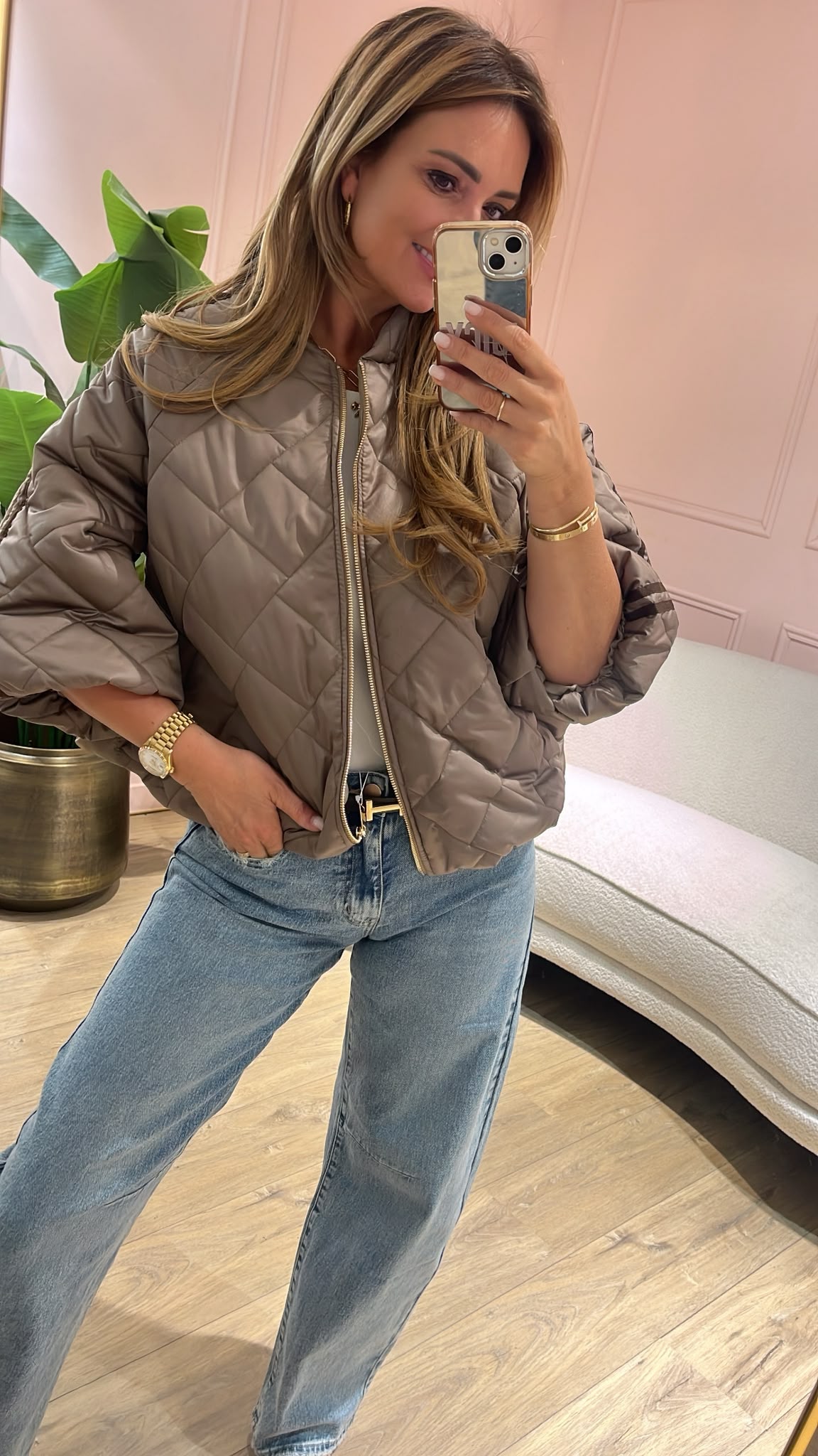 City Chic Bomber - taupe