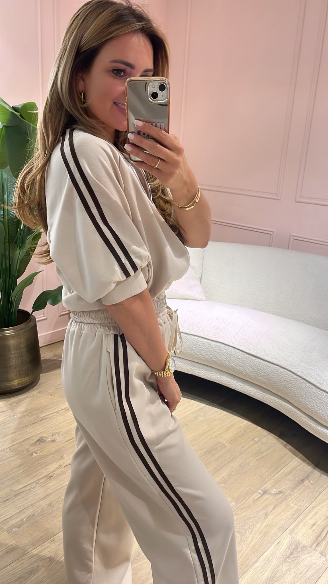 Monaco Stripe Set - beige