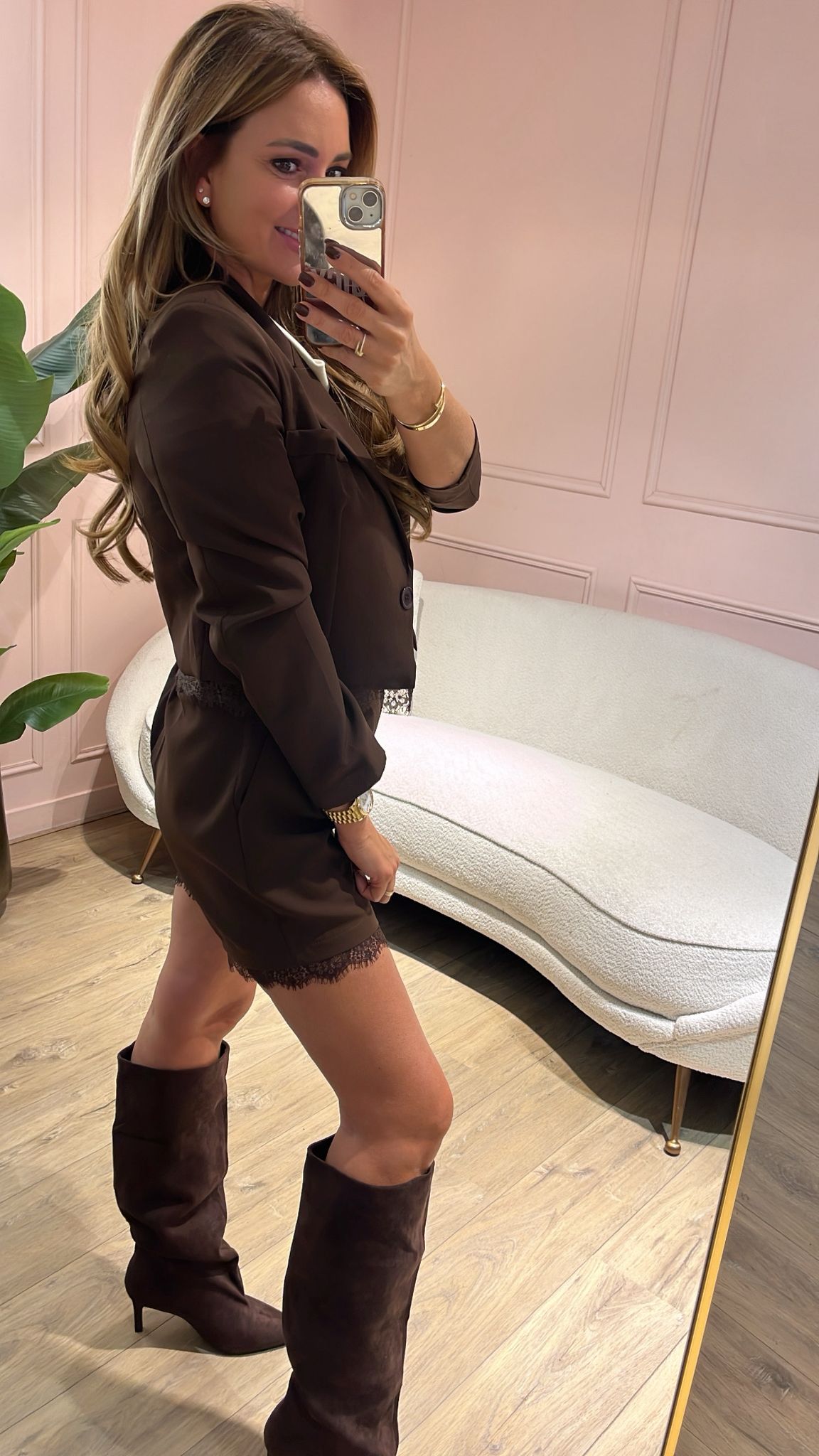 Chloé Lace Blazer – chocolate brown🤎