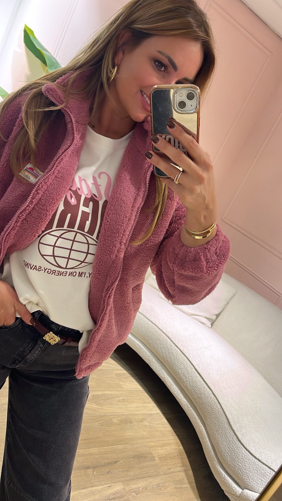 Teddy Jacket - oud roze