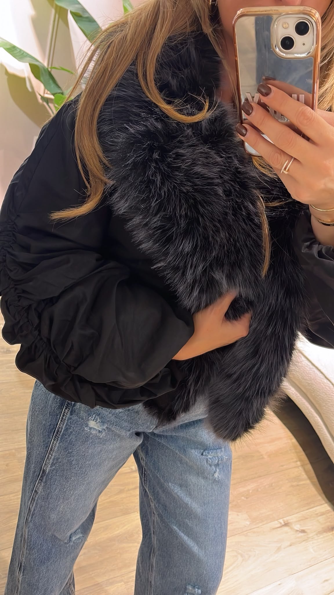 Amélie Fur Jacket - zwart