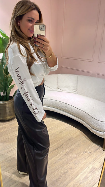 Maison Script Top - wit