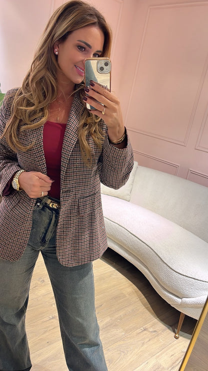 Chloé Sparkle Blazer - bordeaux