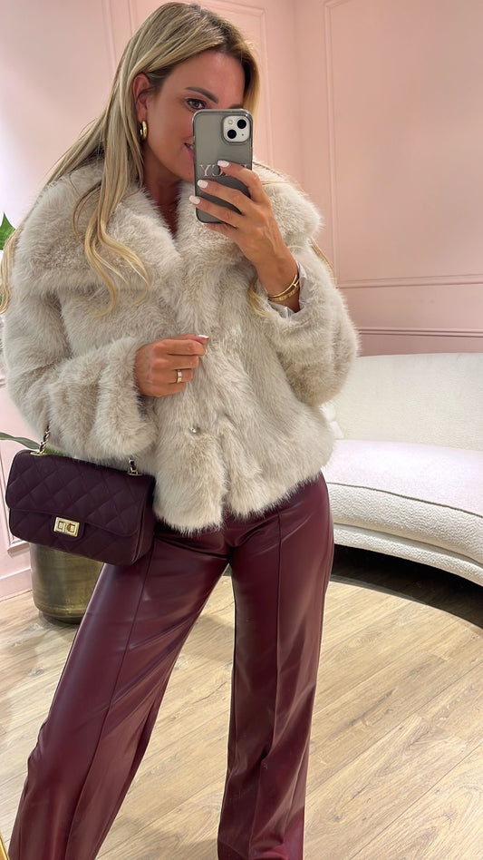 Zachte Faux Fur Jas – Crème