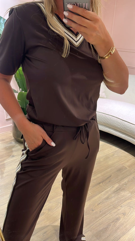 Sporty Chic V-Neck Top
