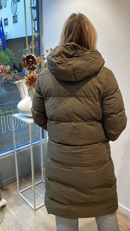 Long Puffer Coat – Khaki